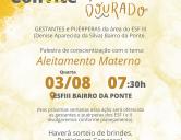 Imagens da Notícia - AGOSTO DOURADO  Convite especial para todas as GESTANTES e PUÉRPERAS da área do ESF III (Denise Aparecida da Silva) Bairro da Ponte.